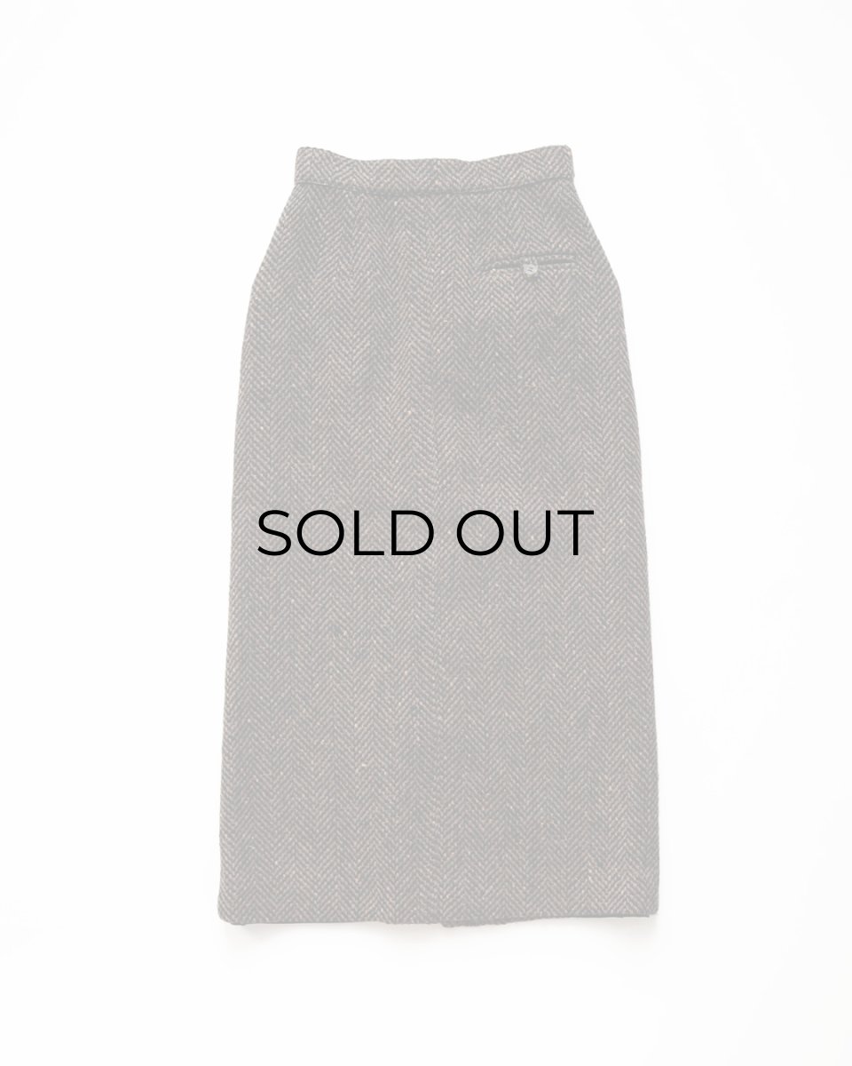 画像3: OLD PAUL COSTELLOE WOOL "DONEGAL TWEED" MIMOLLET SKIRT "MADE IN IRELAND" (3)