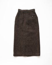 画像3: OLD PAUL COSTELLOE WOOL "DONEGAL TWEED" MIMOLLET SKIRT "MADE IN IRELAND" (3)