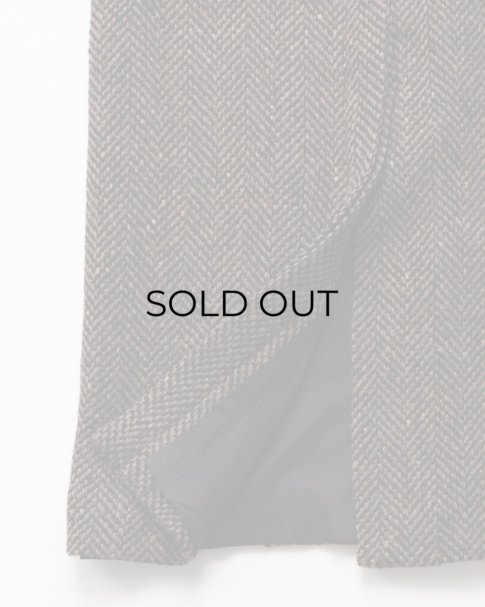 画像4: OLD PAUL COSTELLOE WOOL "DONEGAL TWEED" MIMOLLET SKIRT "MADE IN IRELAND" (4)