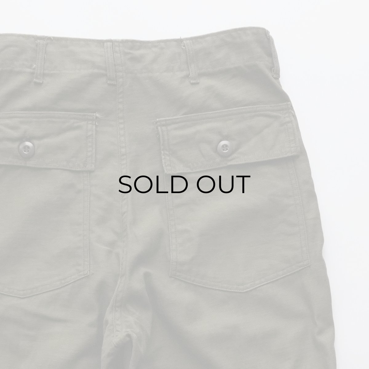 画像7: 60's US ARMY COTTON SATEEN UTILITY BAKER PANTS 【SIZE W30 x L31 程度】 (7)