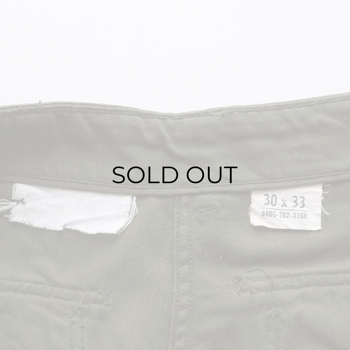 画像9: 60's US ARMY COTTON SATEEN UTILITY BAKER PANTS 【SIZE W30 x L31 程度】 (9)