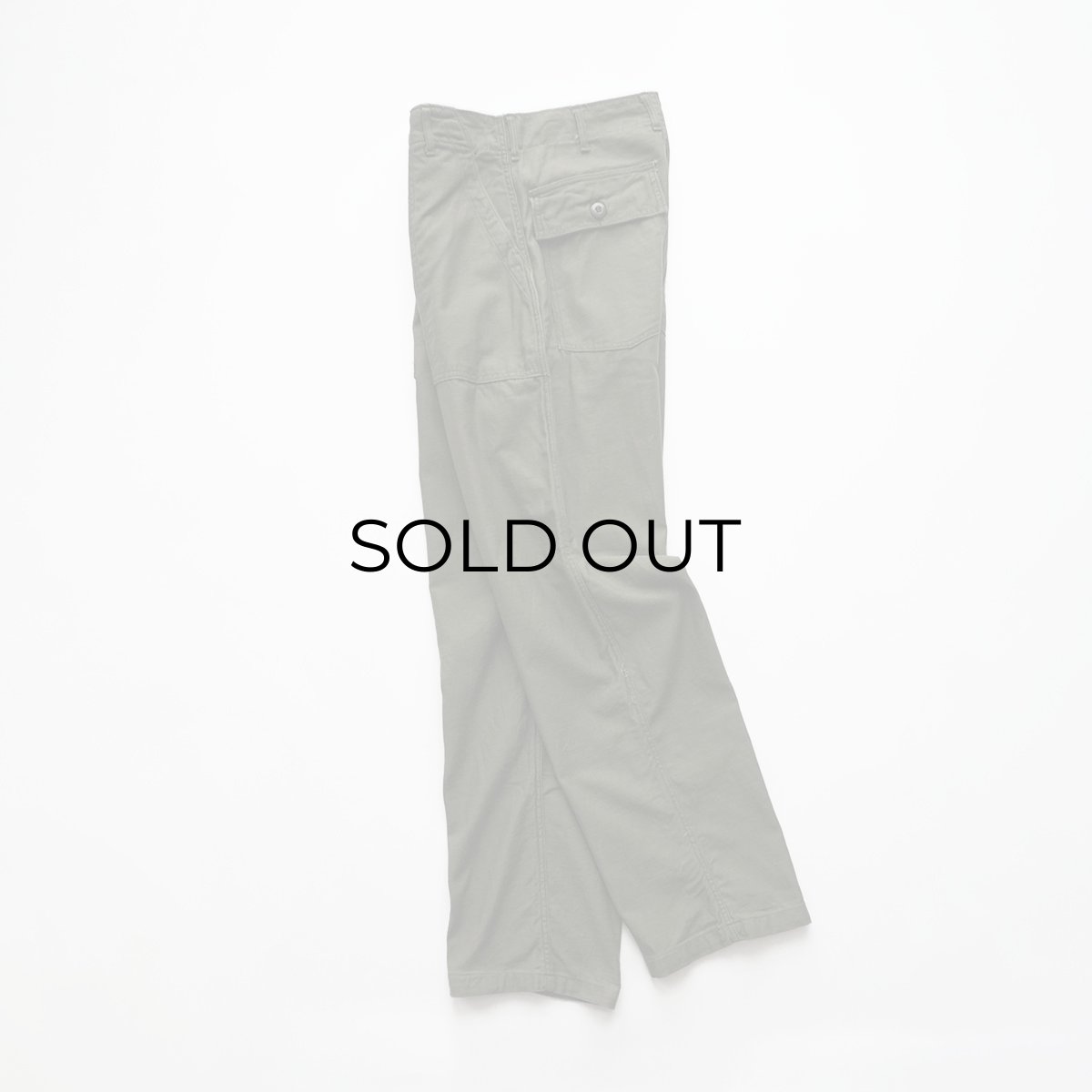 画像2: 60's US ARMY COTTON SATEEN UTILITY BAKER PANTS 【SIZE W30 x L31 程度】 (2)