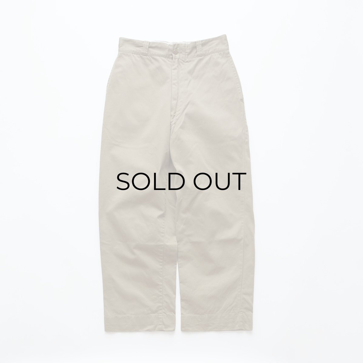 画像1: 60's US MILITARY COTTON TWILL KHAKI TROUSERS【W28 x L26 程度】 (1)