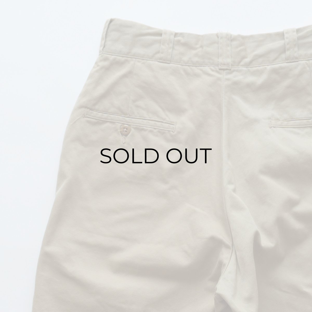 画像6: 60's US MILITARY COTTON TWILL KHAKI TROUSERS【W28 x L26 程度】 (6)