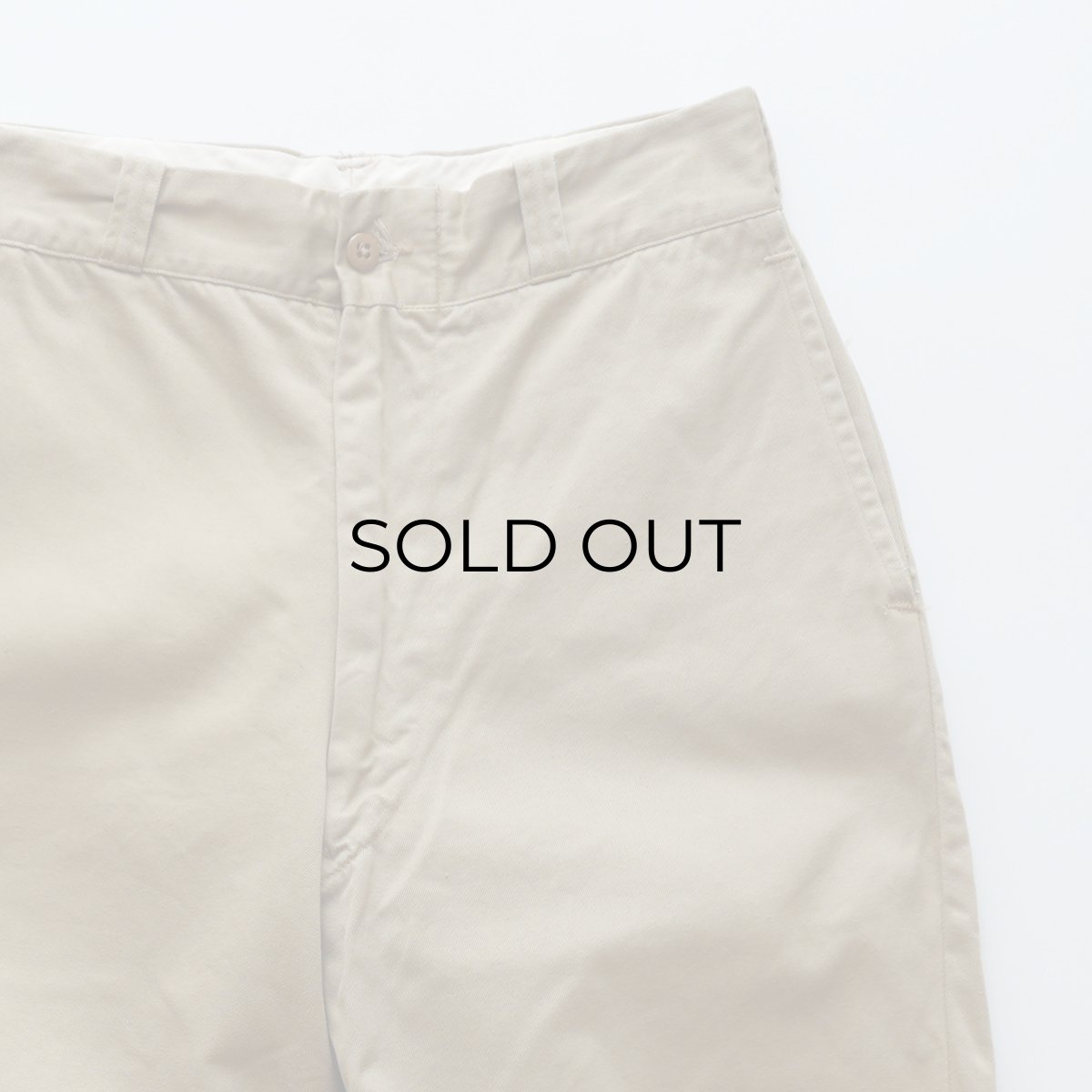 画像3: 60's US MILITARY COTTON TWILL KHAKI TROUSERS【W28 x L26 程度】 (3)
