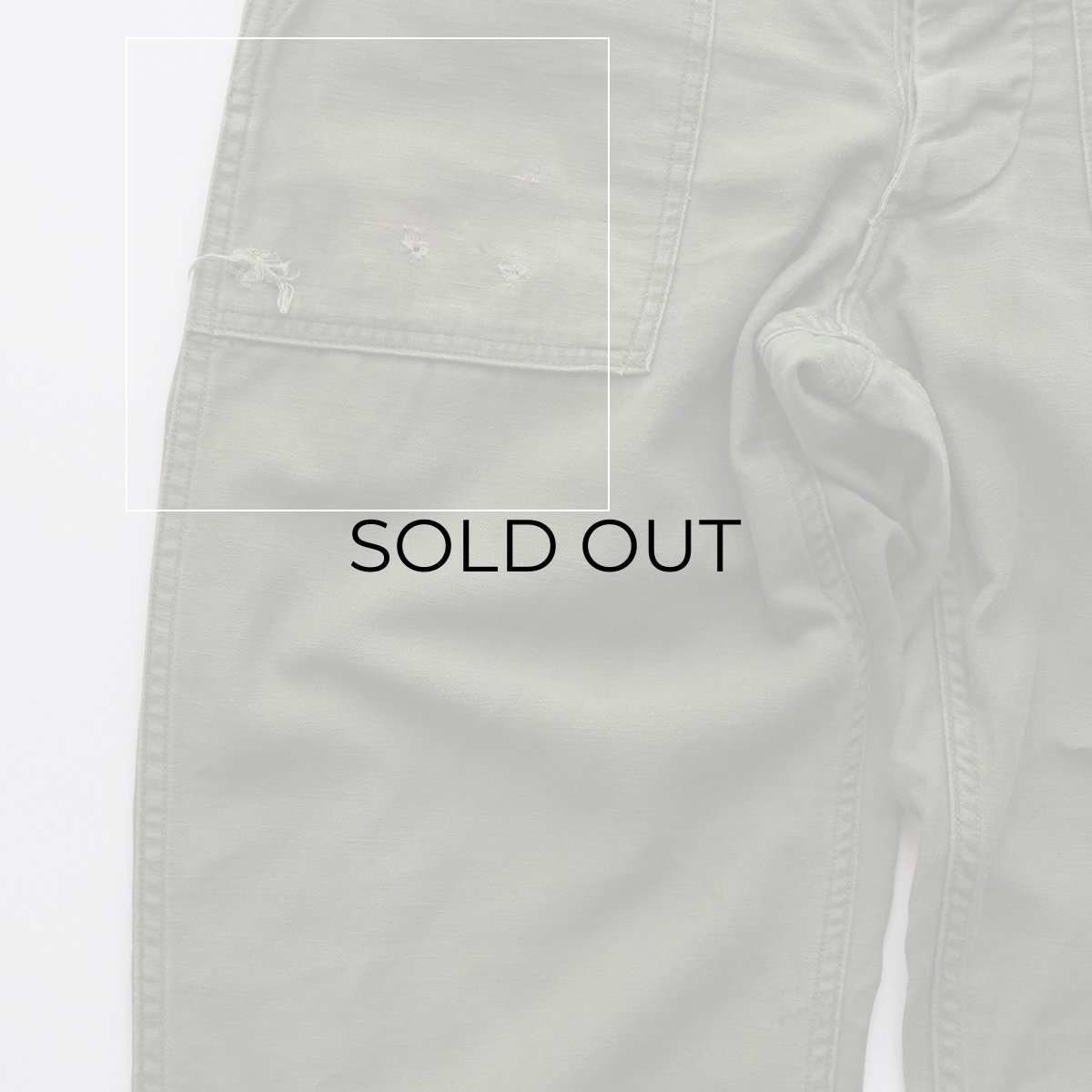 画像11: 60's US ARMY COTTON SATEEN UTILITY BAKER PANTS with PATCH【SIZE W28 x L27 程度】 (11)