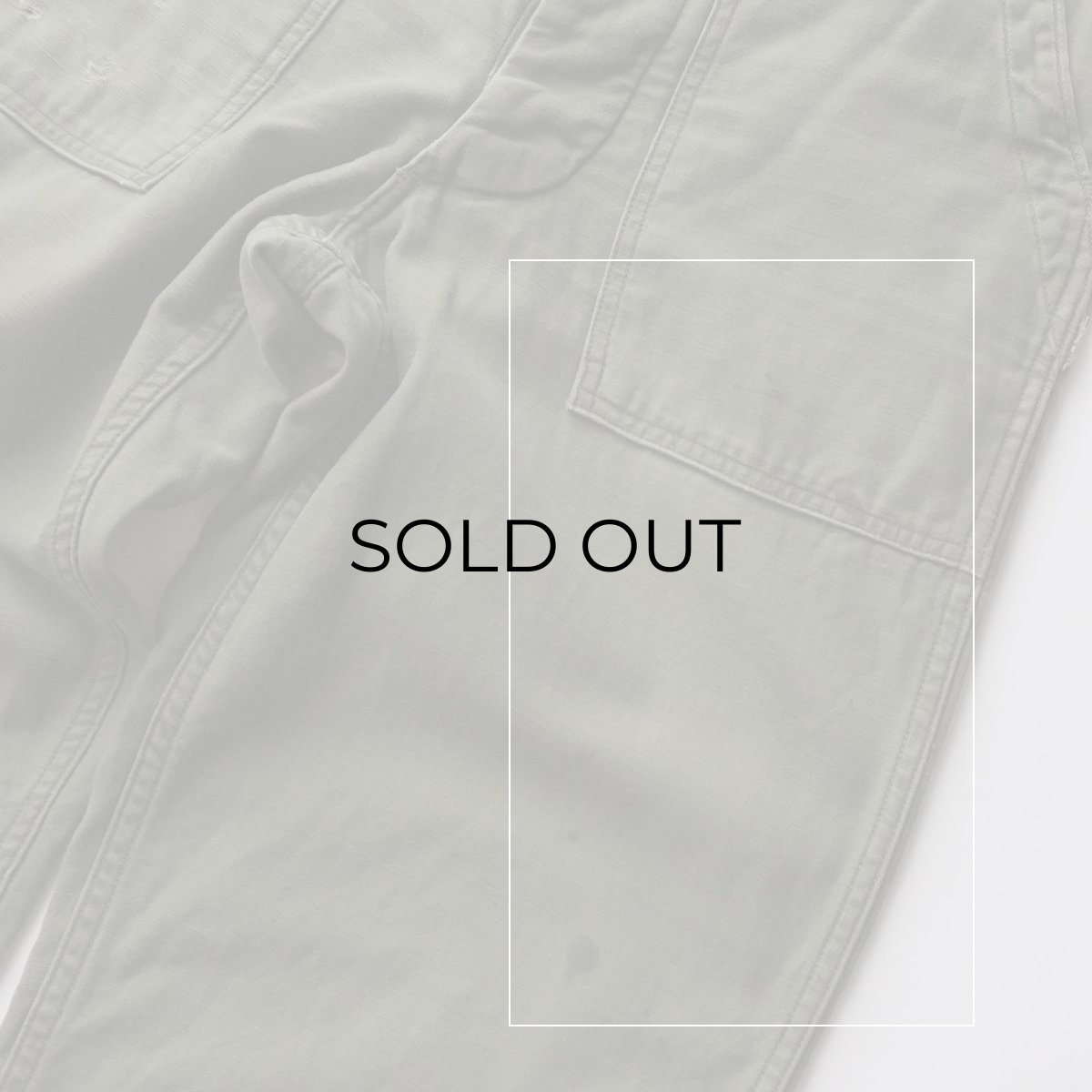 画像12: 60's US ARMY COTTON SATEEN UTILITY BAKER PANTS with PATCH【SIZE W28 x L27 程度】 (12)