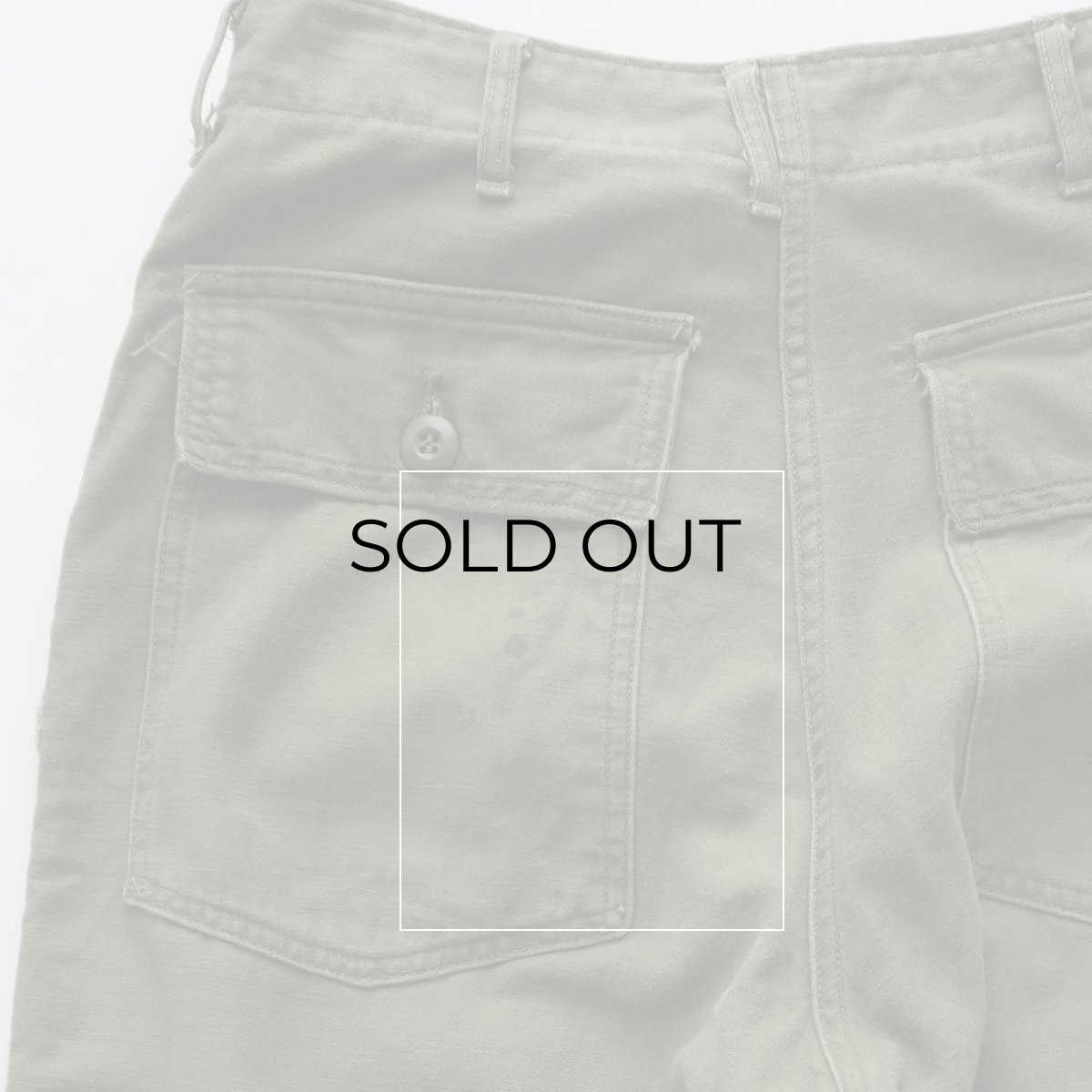 画像15: 60's US ARMY COTTON SATEEN UTILITY BAKER PANTS with PATCH【SIZE W28 x L27 程度】 (15)