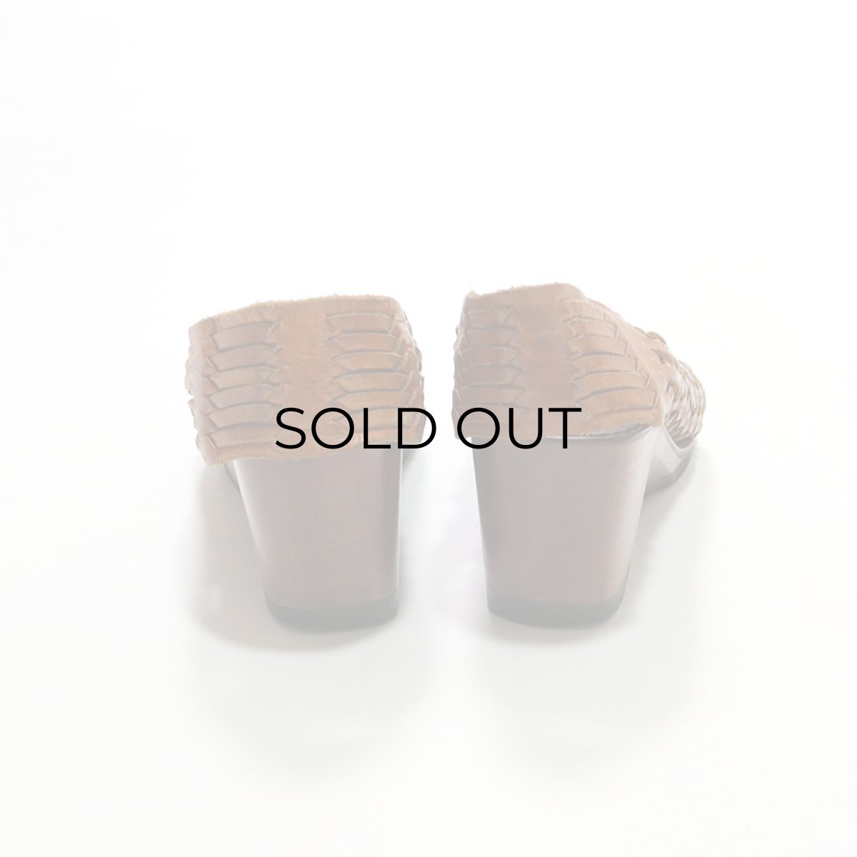 画像3: Connie LEATHER MESH WOOD SOLE SANDAL (3)