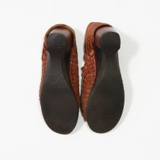 画像4: Connie LEATHER MESH WOOD SOLE SANDAL (4)