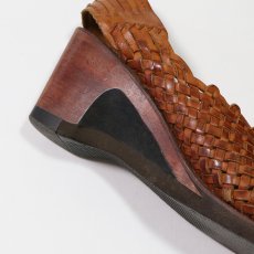 画像8: Connie LEATHER MESH WOOD SOLE SANDAL (8)