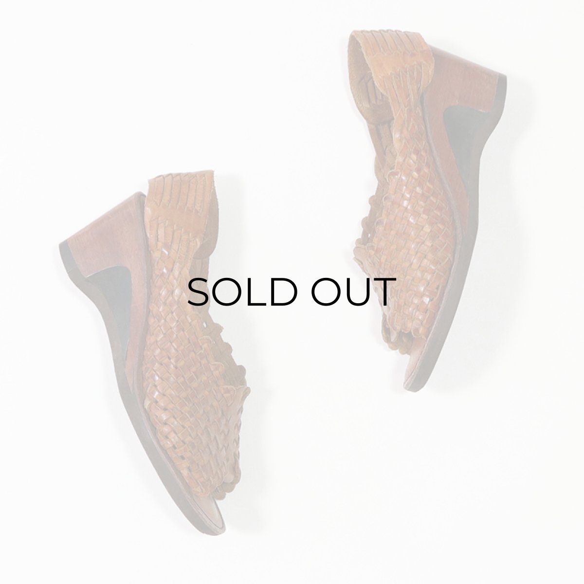 画像5: Connie LEATHER MESH WOOD SOLE SANDAL (5)