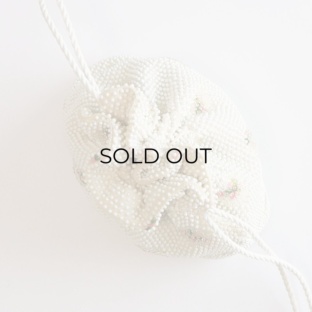 画像3: OLD BEADED DRAWSTRING BAG (3)