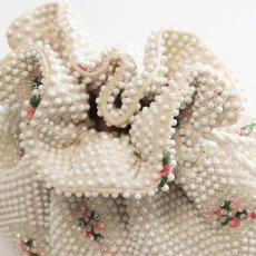 画像5: OLD BEADED DRAWSTRING BAG (5)