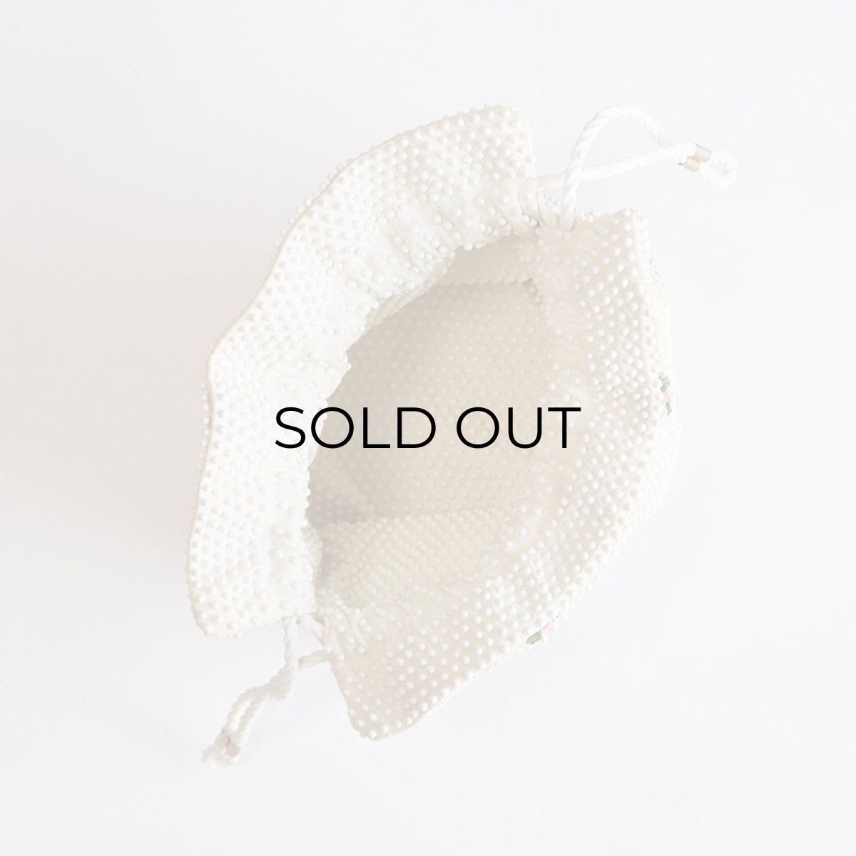 画像4: OLD BEADED DRAWSTRING BAG (4)