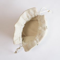 画像4: OLD BEADED DRAWSTRING BAG (4)