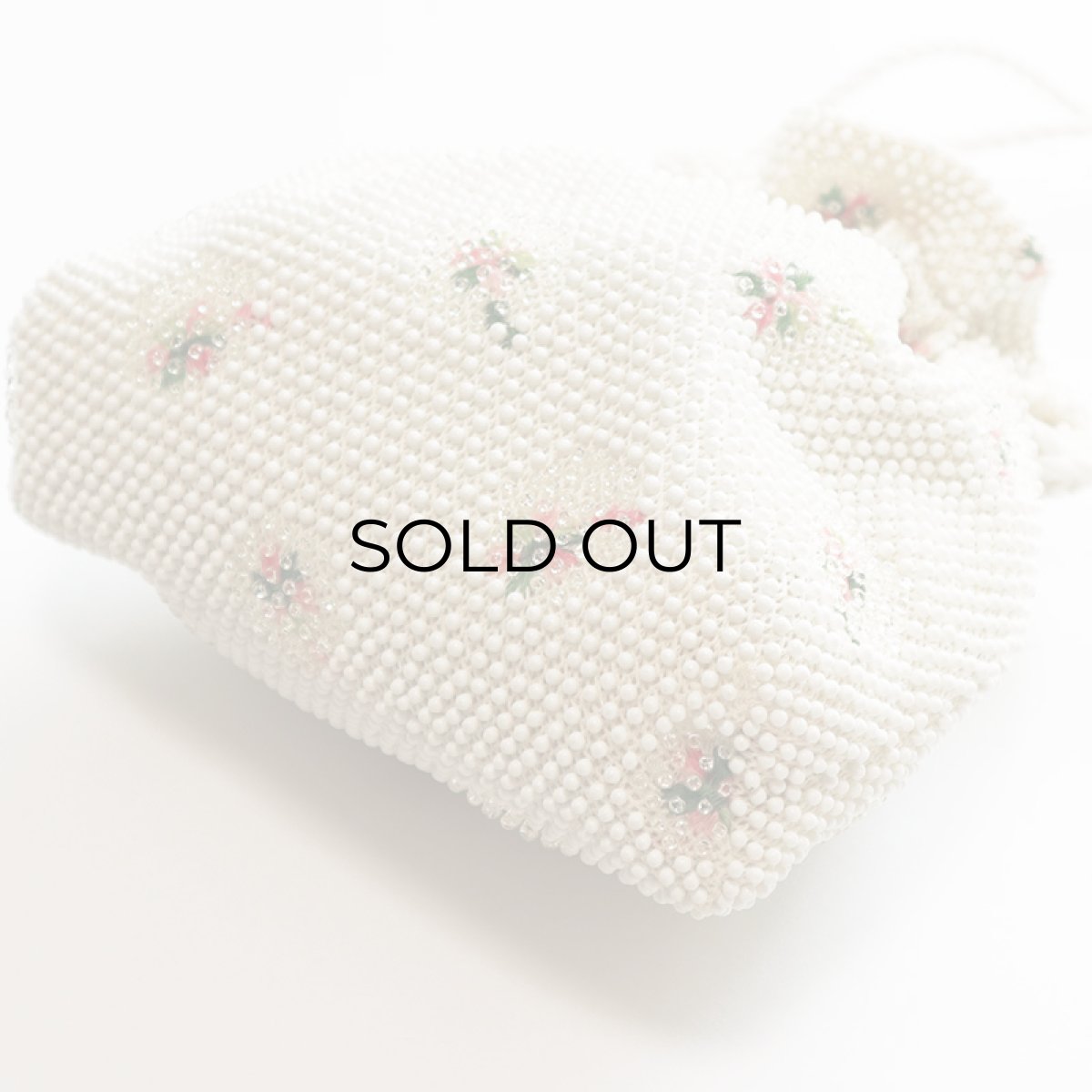 画像2: OLD BEADED DRAWSTRING BAG (2)