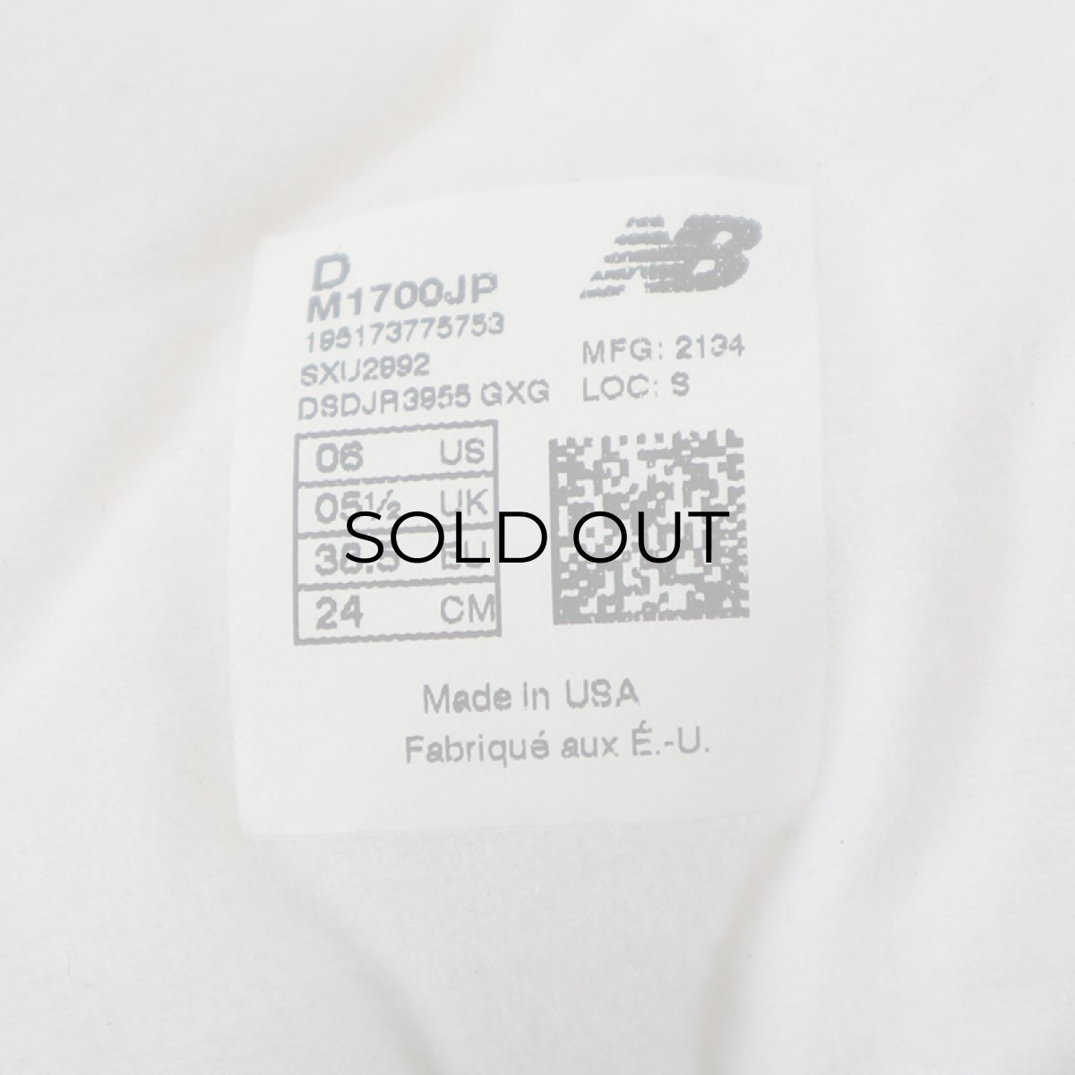 画像15: 【NEW】 NEW BALANCE M1700JP RUNNING SHOES "MADE IN USA"【size : 6 D】 (15)