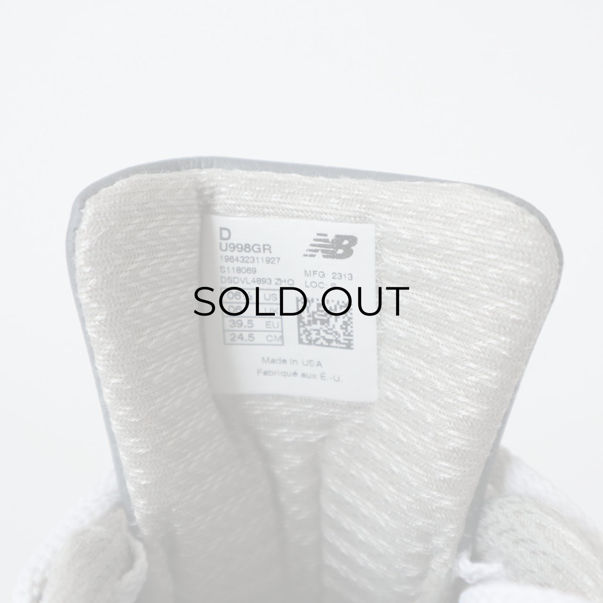 画像14: 【NEW】 NEW BALANCE U998GR RUNNING SHOES "MADE IN USA"【size : 6 D, 6 1/2 D】 (14)