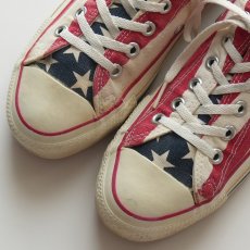 画像5: 〜90's CONVERSE "ALL STAR" COTTON CANVAS "AMERICAN FLAG" PATTERN LOW CUT SHOES "MADE IN USA" 【size : 6 (24cm 程度)】 (5)