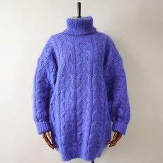 画像1: TARAZZIA MOHAIR ACRYLIC KNIT TURTLE NECK LOOSE SILHOUETTE SWEATER (1)