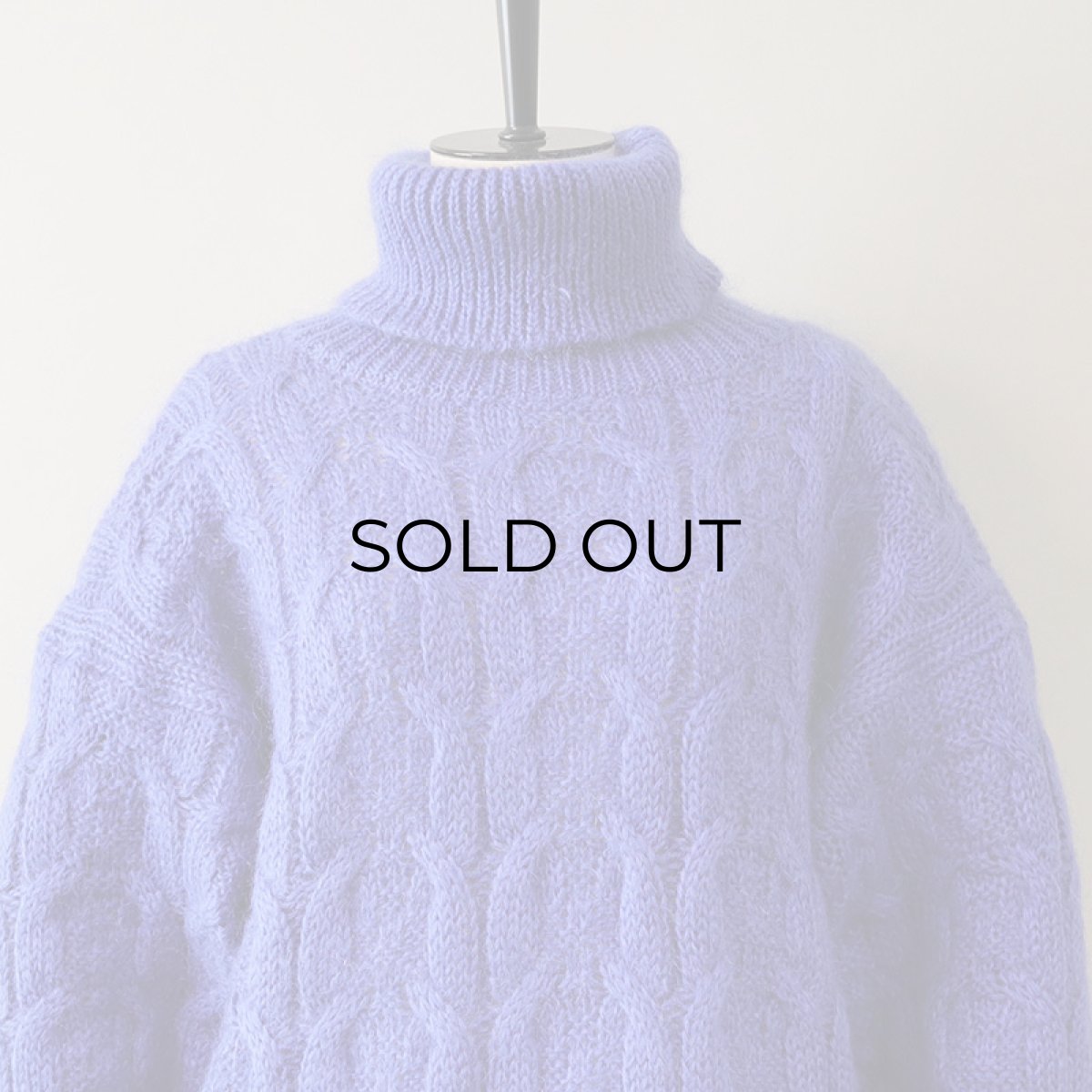 画像4: TARAZZIA MOHAIR ACRYLIC KNIT TURTLE NECK LOOSE SILHOUETTE SWEATER (4)