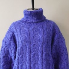 画像4: TARAZZIA MOHAIR ACRYLIC KNIT TURTLE NECK LOOSE SILHOUETTE SWEATER (4)