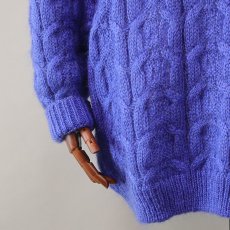 画像5: TARAZZIA MOHAIR ACRYLIC KNIT TURTLE NECK LOOSE SILHOUETTE SWEATER (5)