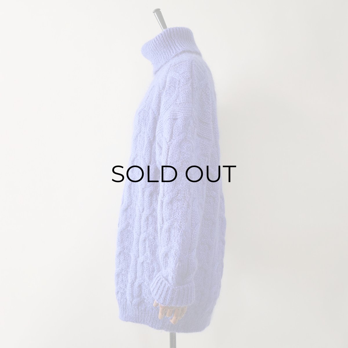 画像2: TARAZZIA MOHAIR ACRYLIC KNIT TURTLE NECK LOOSE SILHOUETTE SWEATER (2)