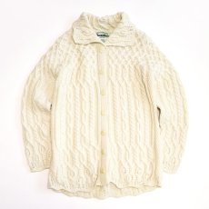 画像1: ARANCRAFTS WOOL HAND KNIT FISHERMAN'S CARDIGAN (1)