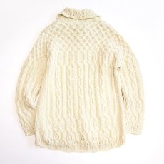 画像2: ARANCRAFTS WOOL HAND KNIT FISHERMAN'S CARDIGAN (2)