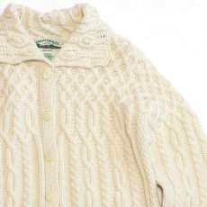 画像3: ARANCRAFTS WOOL HAND KNIT FISHERMAN'S CARDIGAN (3)