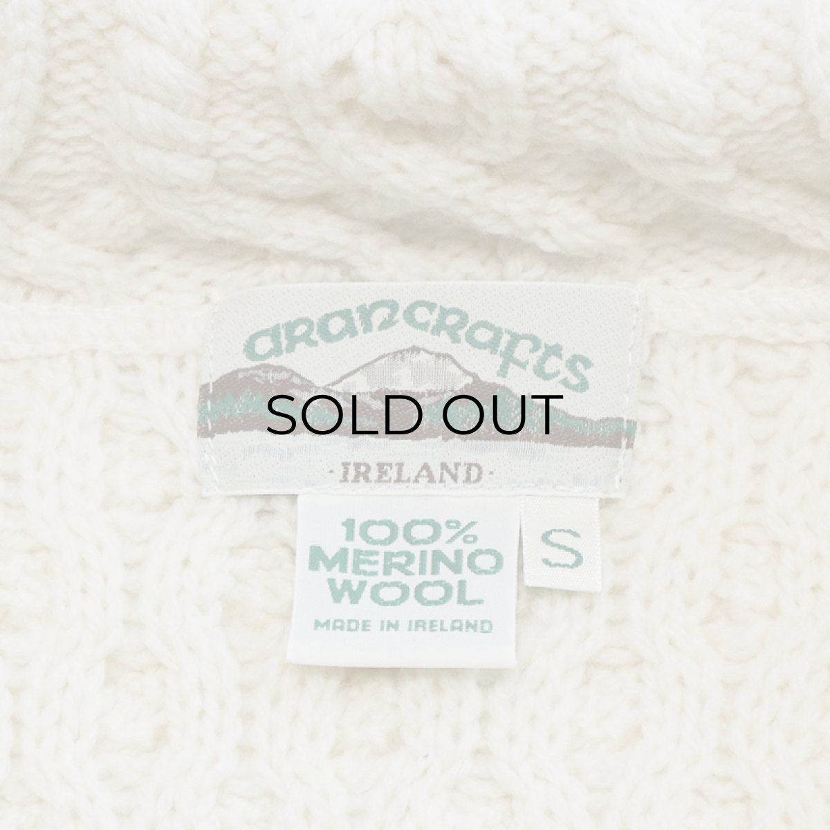 画像7: ARANCRAFTS WOOL HAND KNIT FISHERMAN'S CARDIGAN (7)