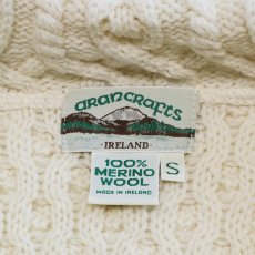 画像7: ARANCRAFTS WOOL HAND KNIT FISHERMAN'S CARDIGAN (7)