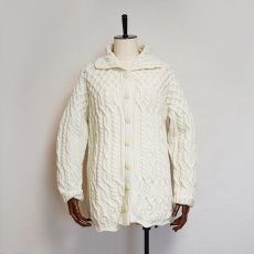 画像9: ARANCRAFTS WOOL HAND KNIT FISHERMAN'S CARDIGAN (9)