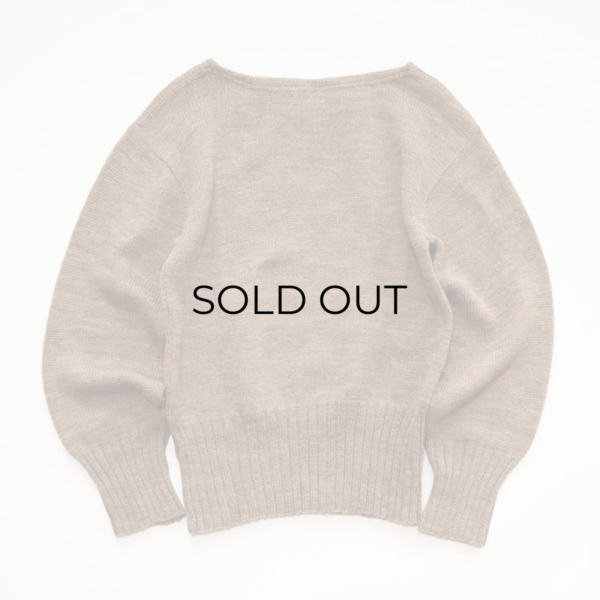 画像2: 〜50's Sportwear WOOL KNIT BOAT NECK SWEATER (2)