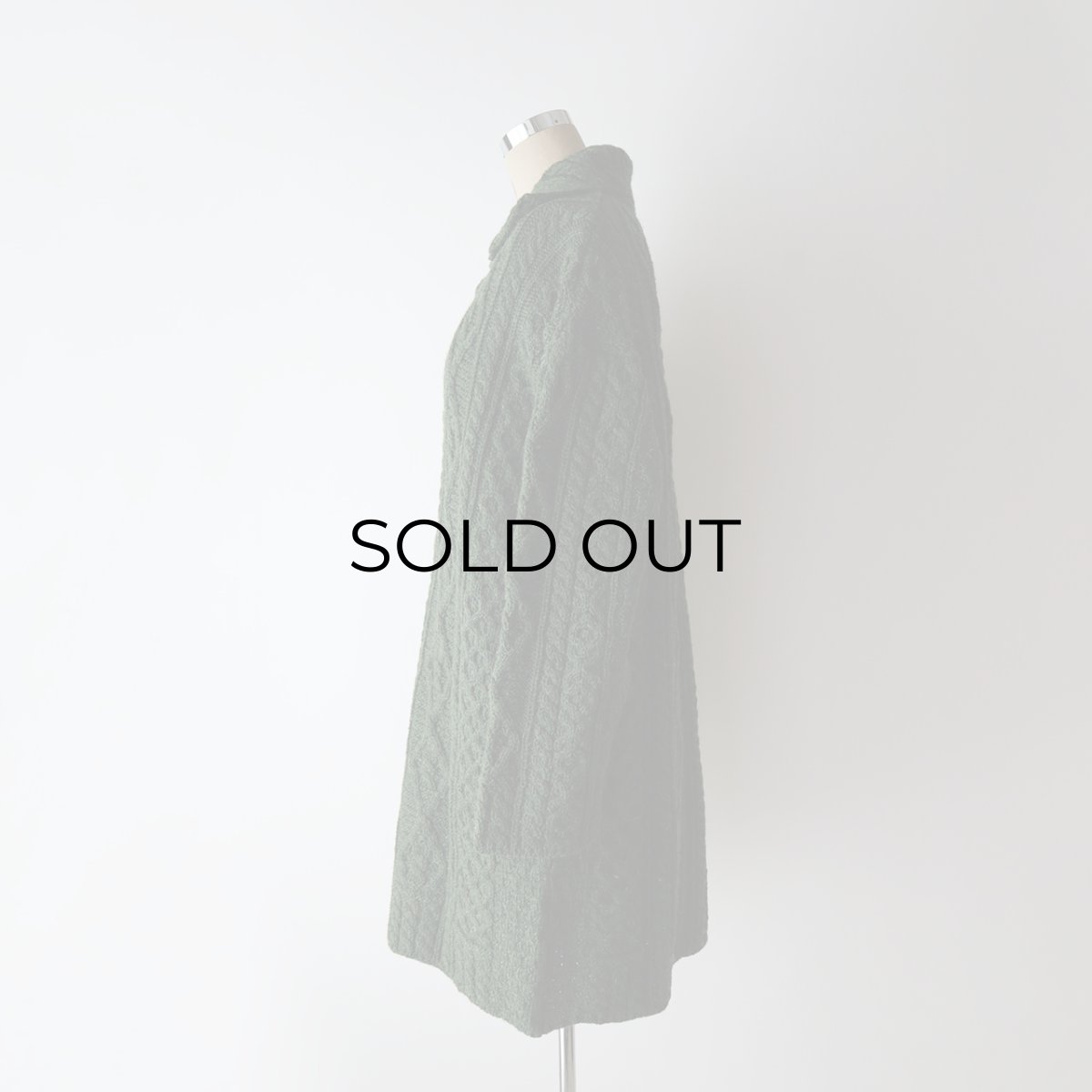 画像10: Kilronan Knitwear WOOL HAND KNIT FISHERMAN'S LONG CARDIGAN "MADE IN IRELAND" (10)