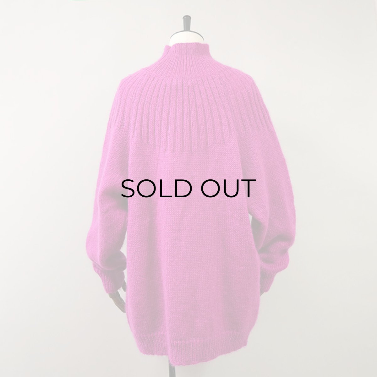 画像3: CASUAL CORNER MOHAIR ACRYLIC KNIT BOTTLE NECK LOOSE SILHOUETTE SWEATER (3)