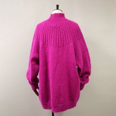 画像3: CASUAL CORNER MOHAIR ACRYLIC KNIT BOTTLE NECK LOOSE SILHOUETTE SWEATER (3)