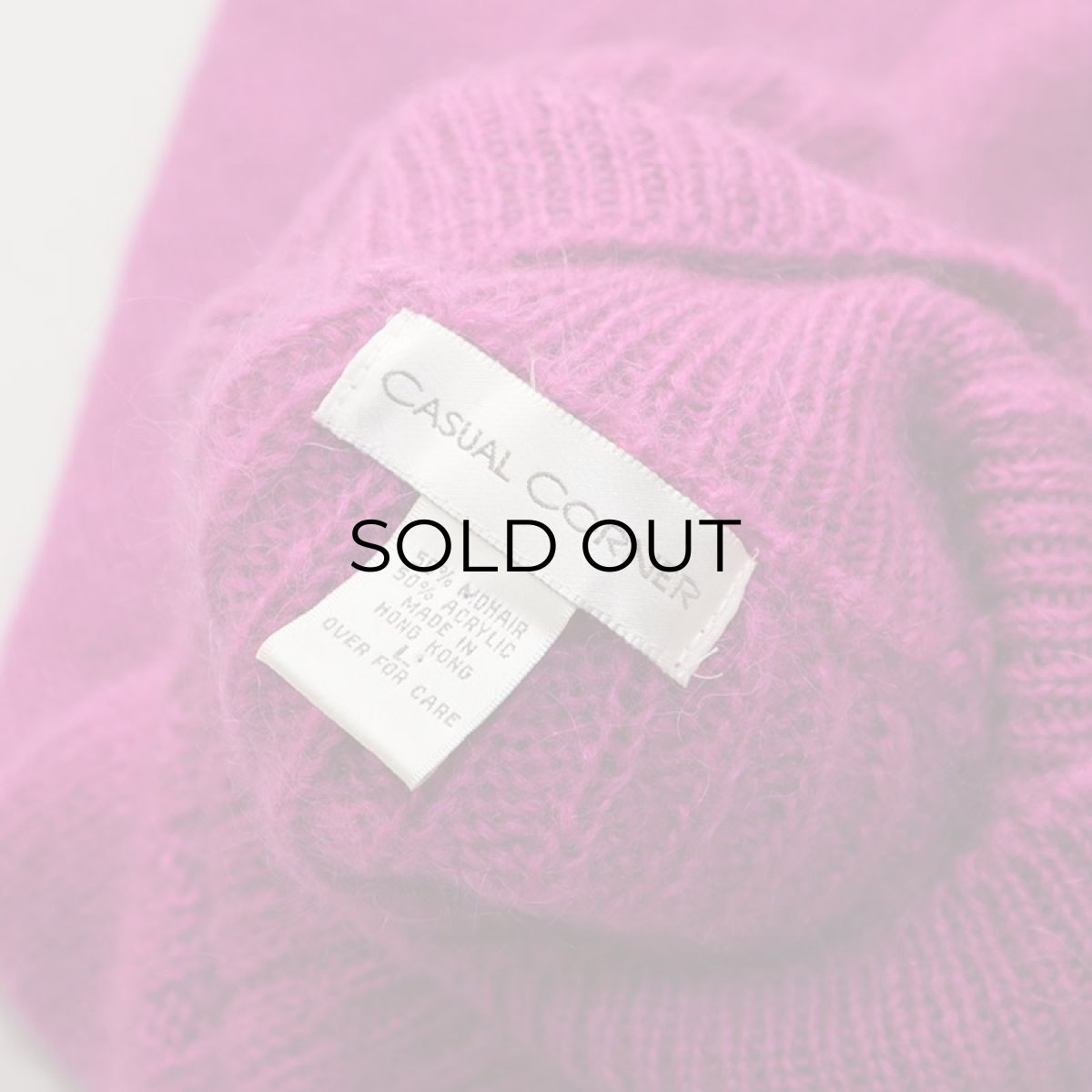 画像7: CASUAL CORNER MOHAIR ACRYLIC KNIT BOTTLE NECK LOOSE SILHOUETTE SWEATER (7)