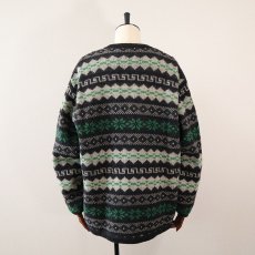 画像4: OLD UNKNOWN BRAND WOOL KNIT NORDIC CARDIGAN (4)