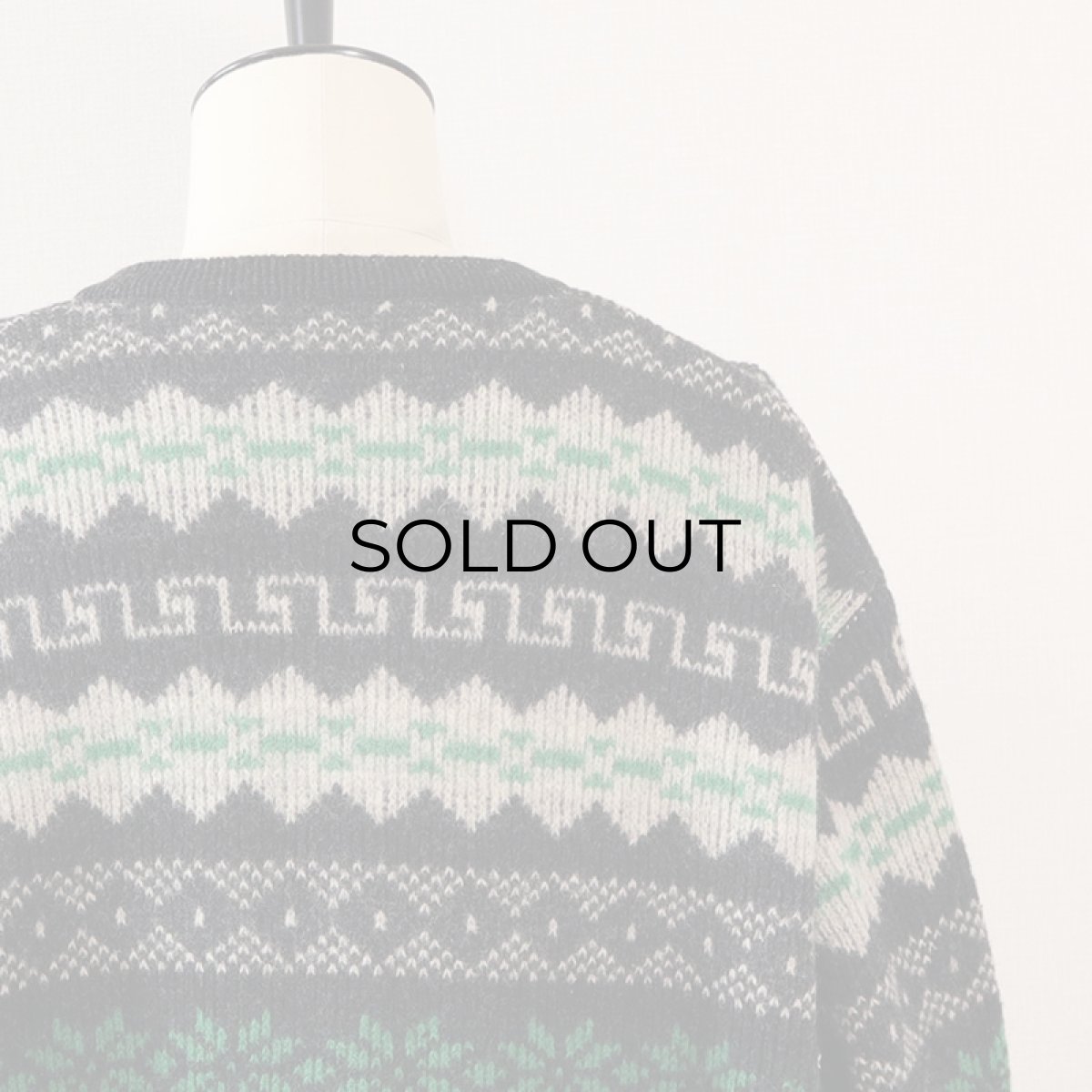 画像7: OLD UNKNOWN BRAND WOOL KNIT NORDIC CARDIGAN (7)