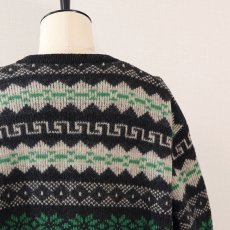画像7: OLD UNKNOWN BRAND WOOL KNIT NORDIC CARDIGAN (7)