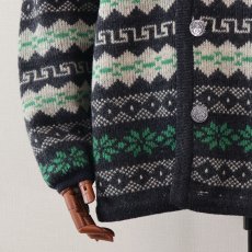 画像6: OLD UNKNOWN BRAND WOOL KNIT NORDIC CARDIGAN (6)