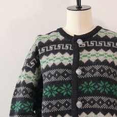 画像5: OLD UNKNOWN BRAND WOOL KNIT NORDIC CARDIGAN (5)