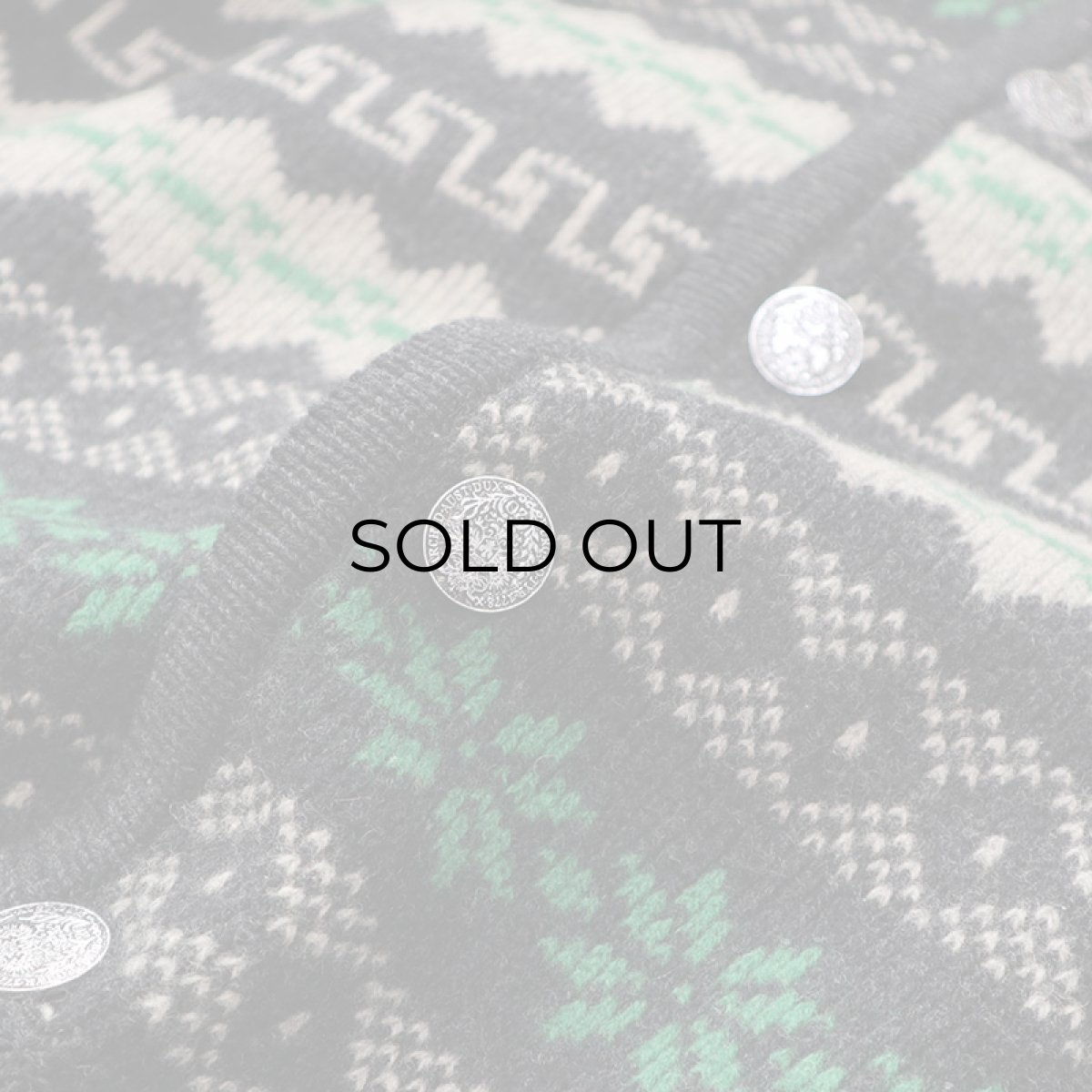 画像10: OLD UNKNOWN BRAND WOOL KNIT NORDIC CARDIGAN (10)