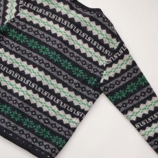 画像9: OLD UNKNOWN BRAND WOOL KNIT NORDIC CARDIGAN (9)