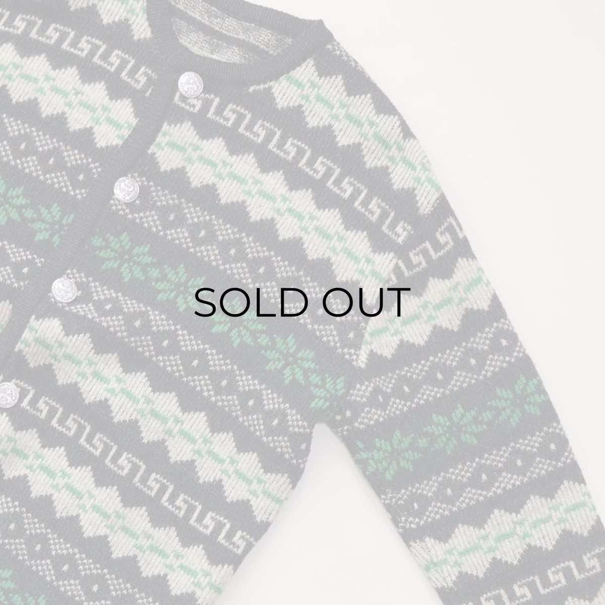 画像8: OLD UNKNOWN BRAND WOOL KNIT NORDIC CARDIGAN (8)