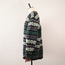 画像3: OLD UNKNOWN BRAND WOOL KNIT NORDIC CARDIGAN (3)