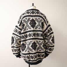 画像3: OLD Nomadic Traders WOOL HAND KNIT CARDIGAN "HAND MADE IN NEPAL" (3)